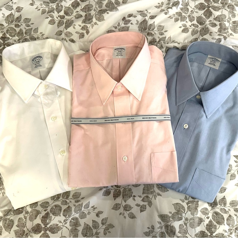 Brooks Brothers Men's Shirt Set - White, Pink, and Blue (priced individually)
